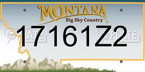 17161Z2 Montana License Plate