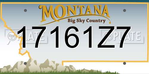 17161Z7 Montana License Plate