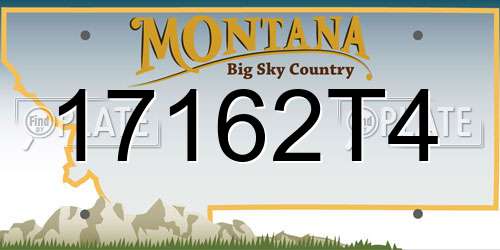 17162T4 Montana License Plate