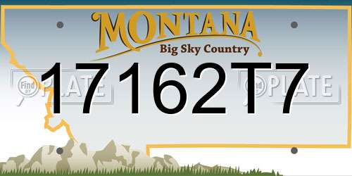 17162T7 Montana License Plate