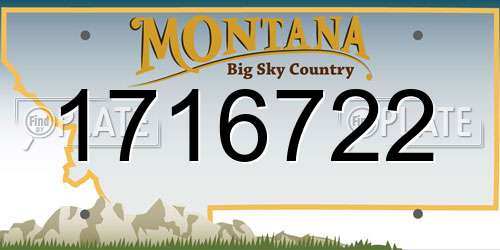 1716722 Montana License Plate