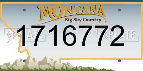 1716772 Montana License Plate