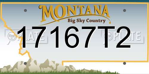 17167T2 Montana License Plate