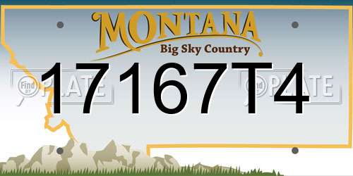 17167T4 Montana License Plate