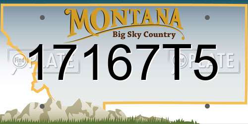 17167T5 Montana License Plate
