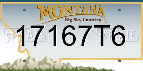 17167T6 Montana License Plate