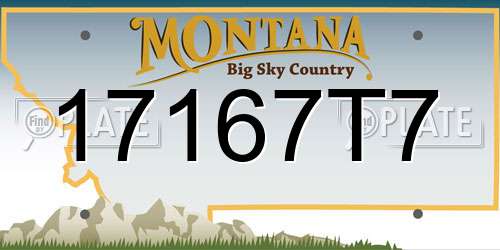 17167T7 Montana License Plate