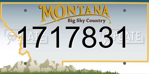 1717831 Montana License Plate