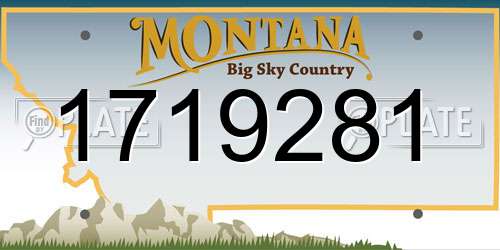 1719281 Montana License Plate