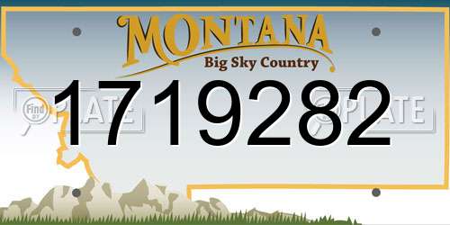 1719282 Montana License Plate