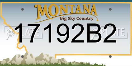 17192B2 Montana License Plate