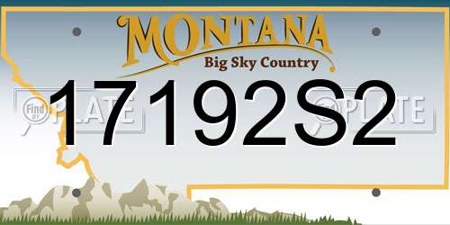 17192S2 Montana License Plate