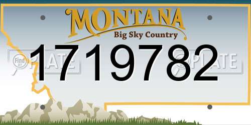 1719782 Montana License Plate