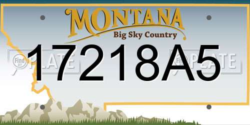 17218A5 Montana License Plate