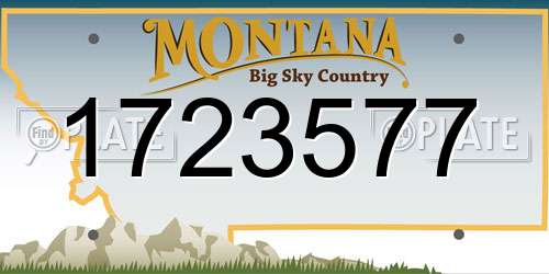 1723577 Montana License Plate