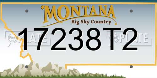 17238T2 Montana License Plate