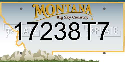 17238T7 Montana License Plate