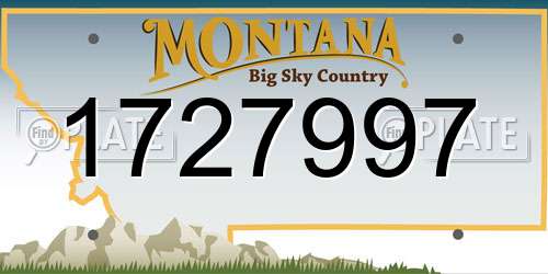 1727997 Montana License Plate