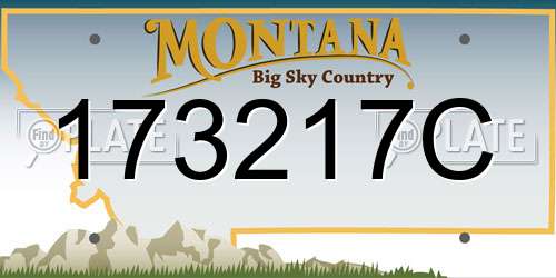 173217C Montana License Plate