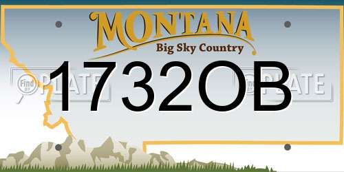 1732OB Montana License Plate