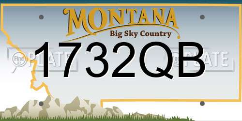 1732QB Montana License Plate