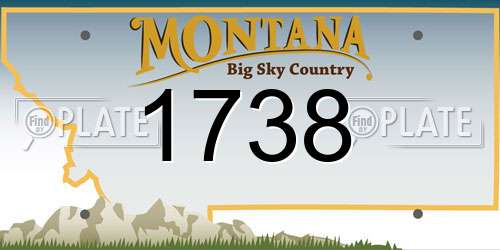 1738 Montana License Plate
