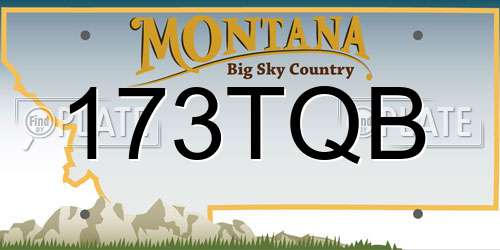 173TQB Montana License Plate
