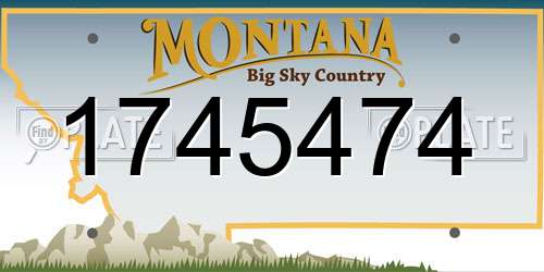 1745474 Montana License Plate