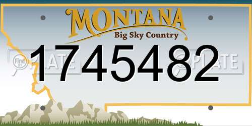 1745482 Montana License Plate