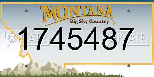1745487 Montana License Plate