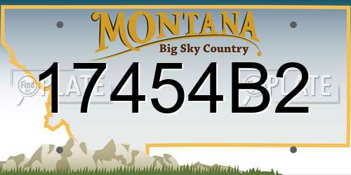 17454B2 Montana License Plate