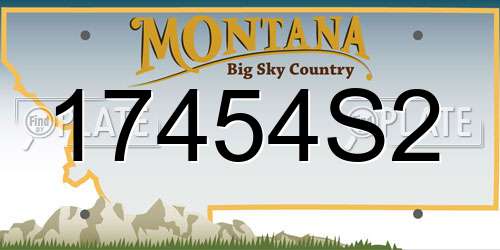 17454S2 Montana License Plate
