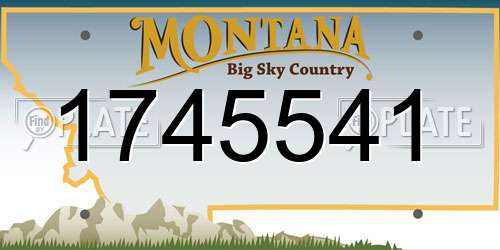 1745541 Montana License Plate