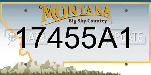 17455A1 Montana License Plate