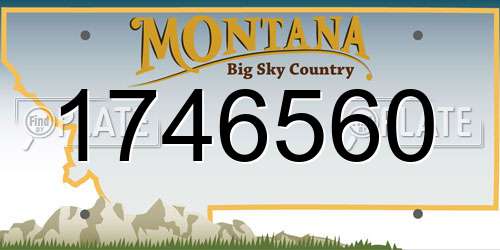 1746560 Montana License Plate