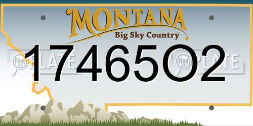17465O2 Montana License Plate