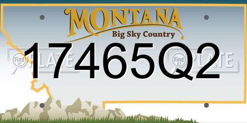 17465Q2 Montana License Plate