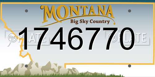 1746770 Montana License Plate