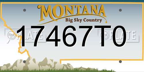 17467T0 Montana License Plate