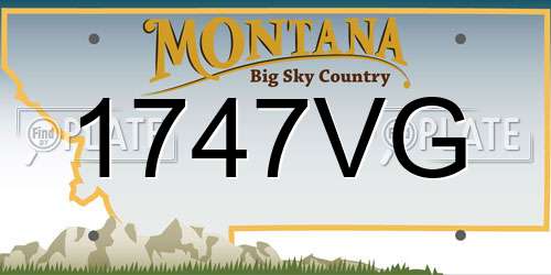 1747VG Montana License Plate