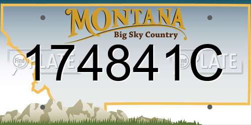 174841C Montana License Plate