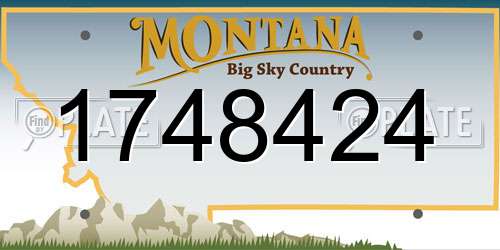 1748424 Montana License Plate