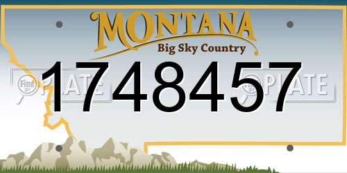 1748457 Montana License Plate