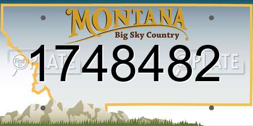 1748482 Montana License Plate