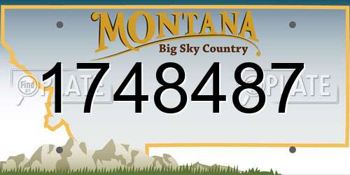 1748487 Montana License Plate