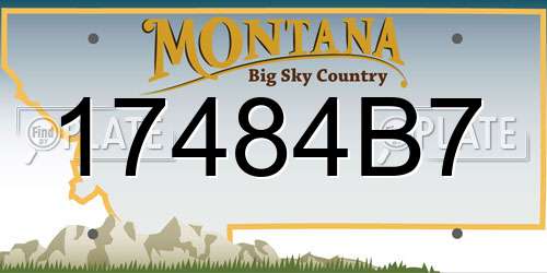 17484B7 Montana License Plate