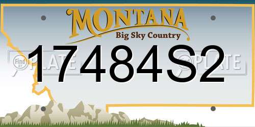 17484S2 Montana License Plate