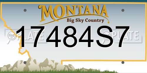 17484S7 Montana License Plate