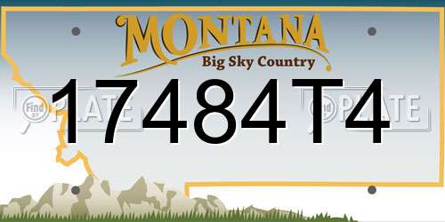 17484T4 Montana License Plate