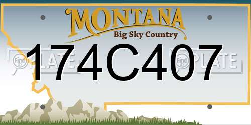 174C407 Montana License Plate